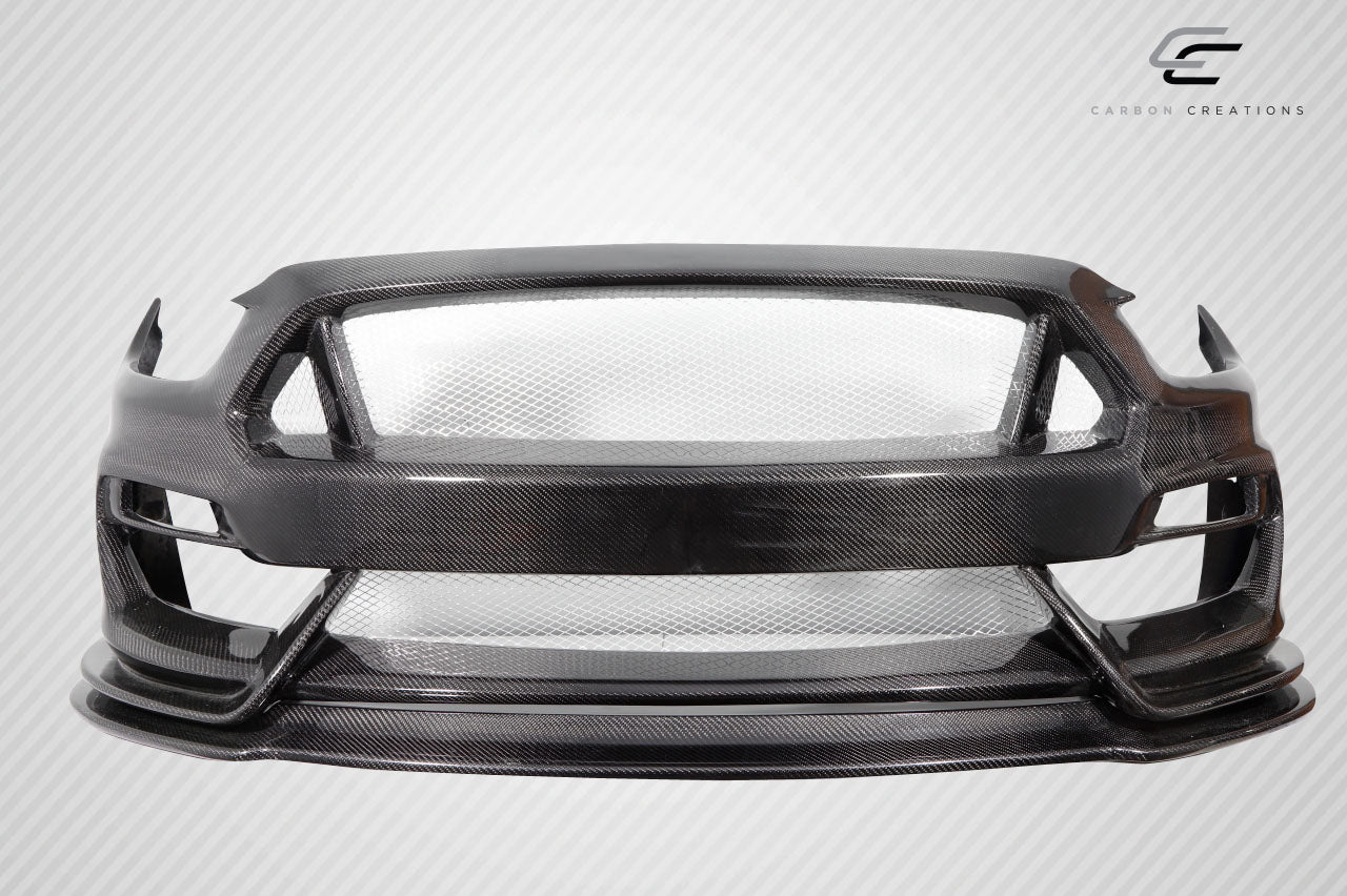 Carbon Creations GT350 Look Front Bumper Cover Compatible With 2015-2017 Ford Mustang - 1 Piece - 115444