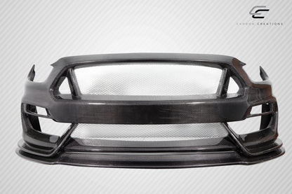Carbon Creations GT350 Look Front Bumper Cover Compatible With 2015-2017 Ford Mustang - 1 Piece - 115444