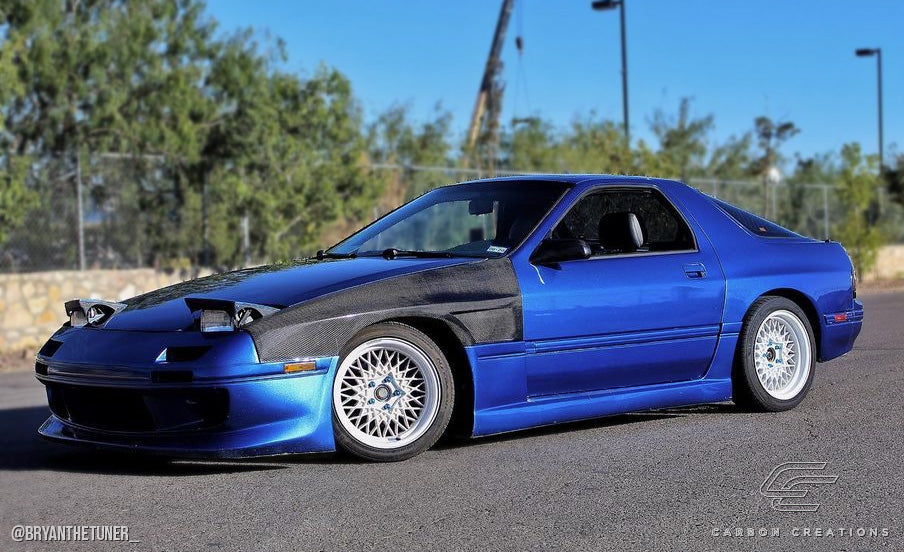 Carbon Creations M-1 Front Fenders Compatible With 1986-1991 Mazda RX7 - 2 Piece - 115451