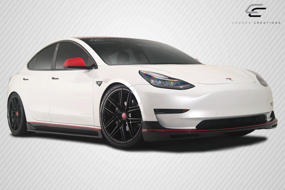 Carbon Creations GT Concept Front Lip Spoiler Compatible With 2018-2023 Tesla Model 3 - 1 Piece - 115466