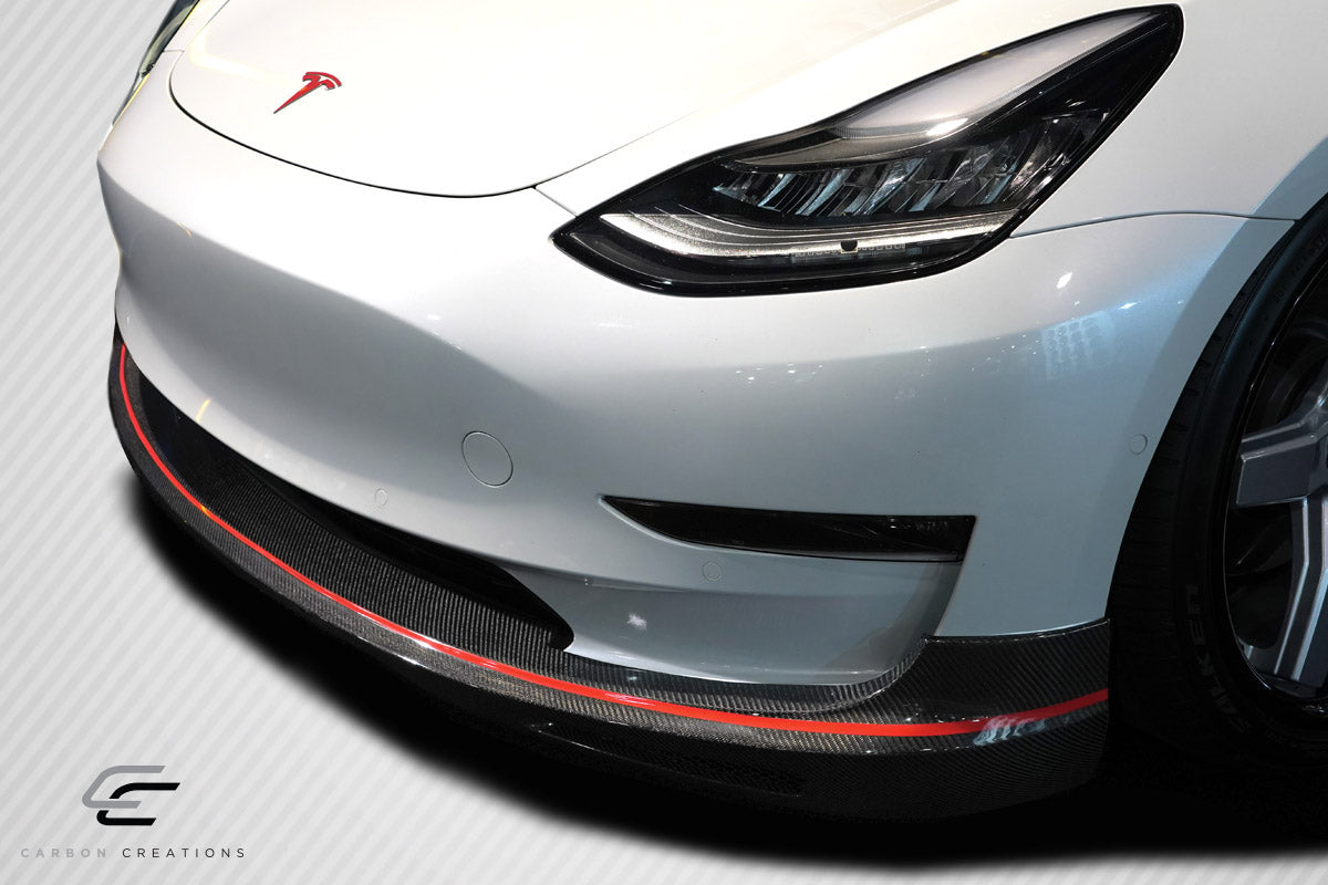 Carbon Creations GT Concept Front Lip Spoiler Compatible With 2018-2023 Tesla Model 3 - 1 Piece - 115466