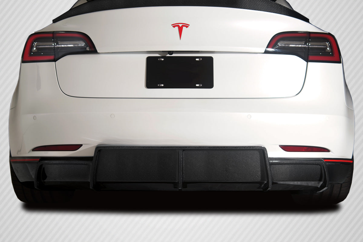 Carbon Creations GT Concept Rear Diffuser Compatible With 2018-2023 Tesla Model 3 - 1 Piece - 115468