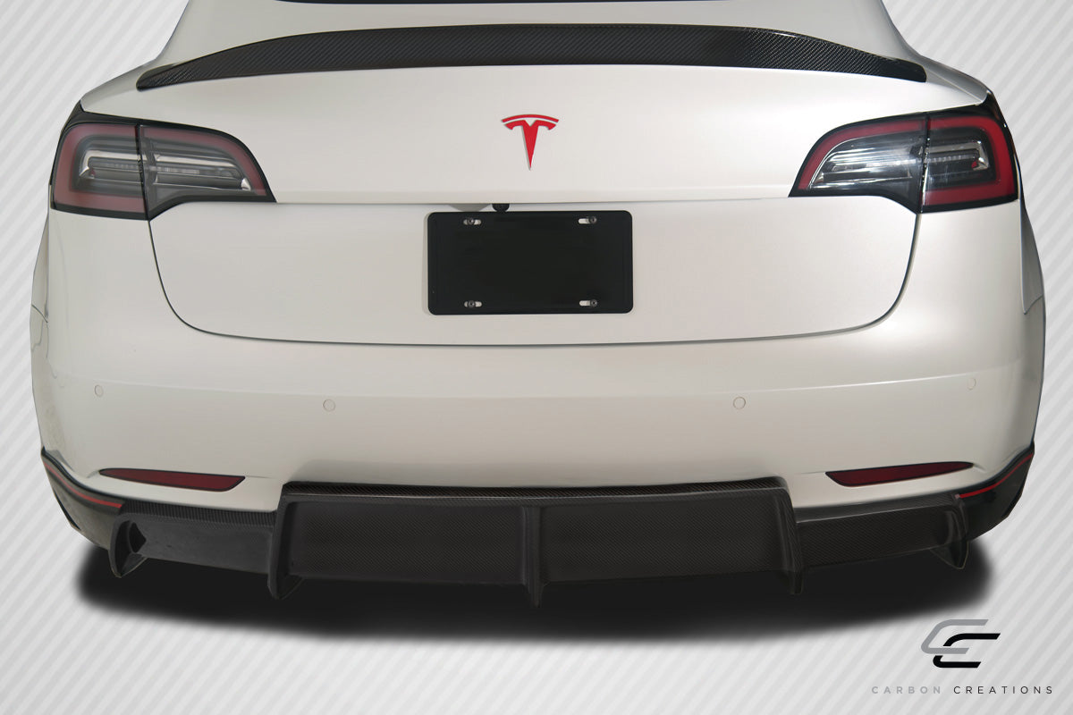Carbon Creations GT Concept Rear Diffuser Compatible With 2018-2023 Tesla Model 3 - 1 Piece - 115468