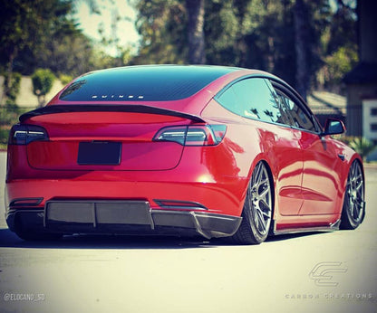Carbon Creations GT Concept Rear Diffuser Compatible With 2018-2023 Tesla Model 3 - 1 Piece - 115468