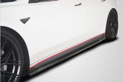 Carbon Creations GT Concept Side Skirts Rocker Panels Compatible With 2018-2023 Tesla Model 3 - 2 Piece - 115470
