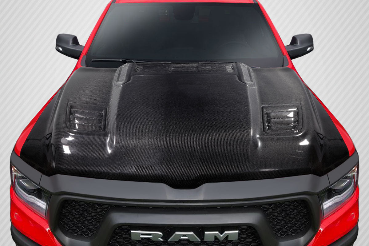 Carbon Creations Rebel Mopar Look Hood Compatible With 2019-2020 Dodge Ram - 1 Piece - 115480