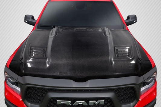 Carbon Creations Rebel Mopar Look Hood Compatible With 2019-2020 Dodge Ram - 1 Piece - 115480