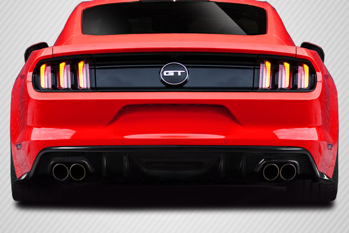 Carbon Creations KT Style Rear Lip Add On Spoiler Compatible With 2015-2017 Ford Mustang - 1 Piece - 115535
