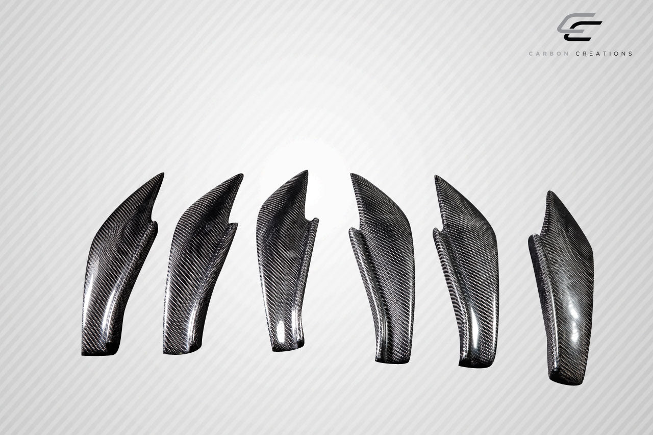 Carbon Creations GT500 V3 Rear Bumper Cover Canard Compatible With 2013-2020 FR-S Toyota 86 Subaru BRZ - 6 Piece - 115565