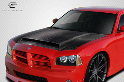 Carbon Creations Demon Look Hood Compatible With 2006-2010 Dodge Charger - 1 Piece - 115677