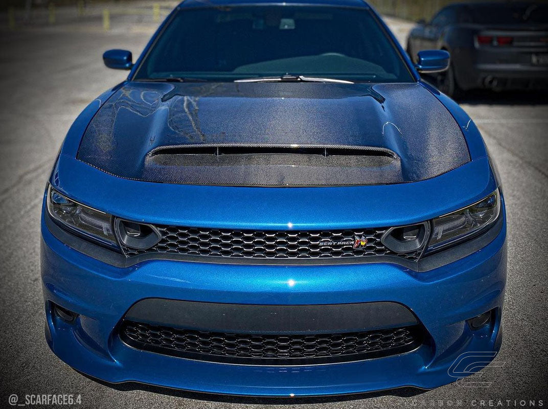 Carbon Creations Demon Look Hood Compatible With 2015-2023 Dodge Charger - 1 Piece - 115679