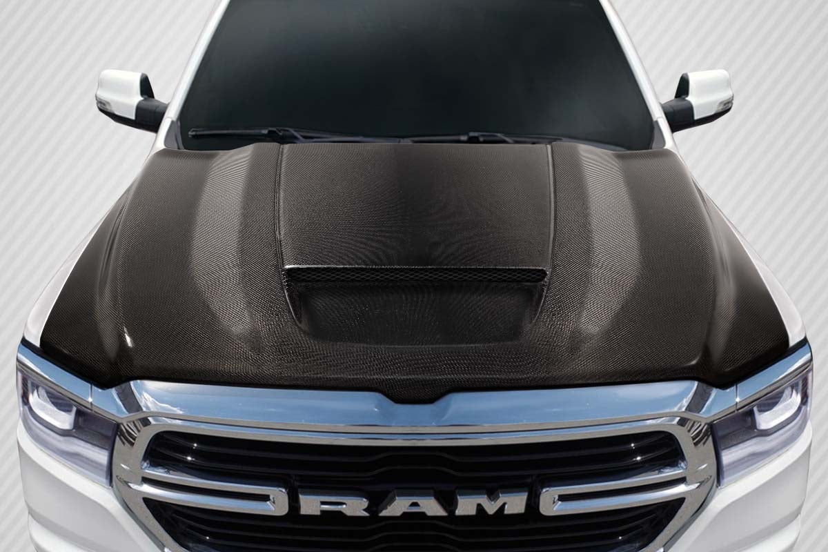 Carbon Creations SRT Ram Air Hood Compatible With 2019-2023 Dodge Ram 1500 - 1 Piece - 115845