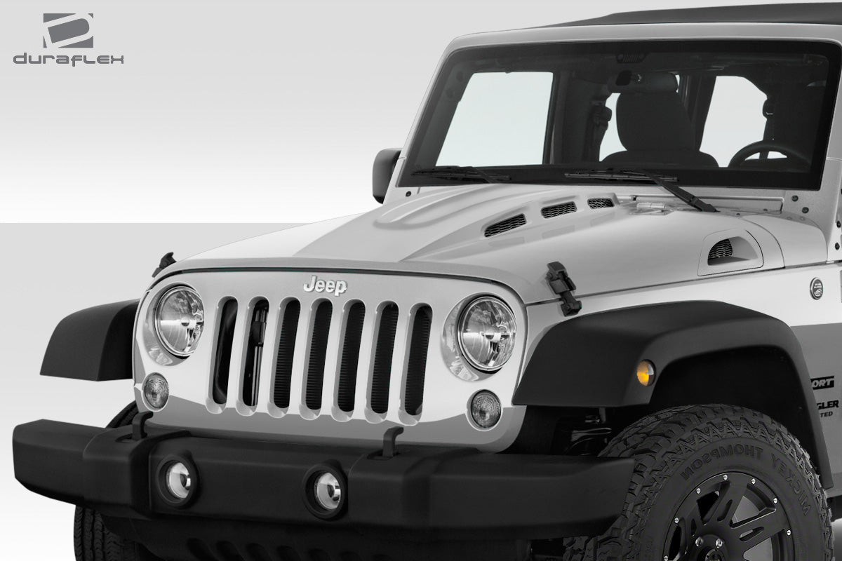 Extreme Dimensions Duraflex AVG Hood Compatible With 2007-2018 Jeep Wrangler JK - 1 Piece - 115893