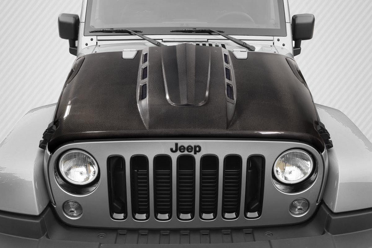Carbon Creations Avenger Hood Compatible With 2007-2018 Jeep Wrangler JK - 1 Piece - 115894