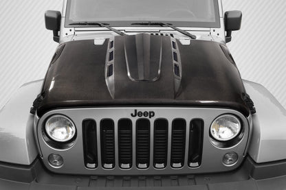Carbon Creations Avenger Hood Compatible With 2007-2018 Jeep Wrangler JK - 1 Piece - 115894