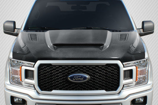 Carbon Creations CVX Hood Compatible With 2015-2020 Ford F-150 - 1 Piece - 115896
