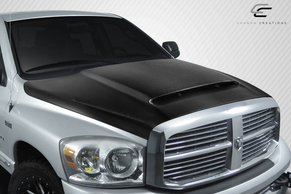 Carbon Creations Demon Look Hood Compatible With 2002-2008 Dodge Ram - 1 Piece - 115902