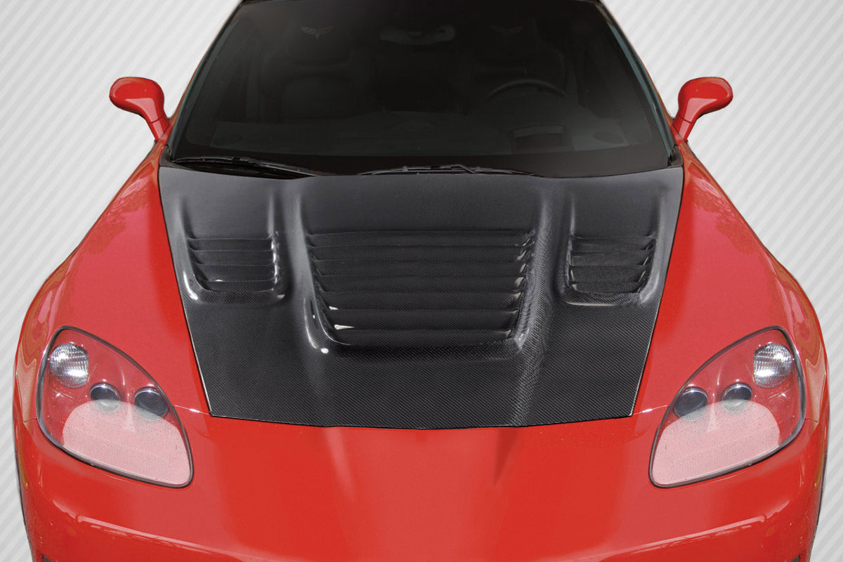 Carbon Creations World Challenge Look Hood Compatible With 2005-2013 Chevrolet Corvette - 1 Piece - 116039