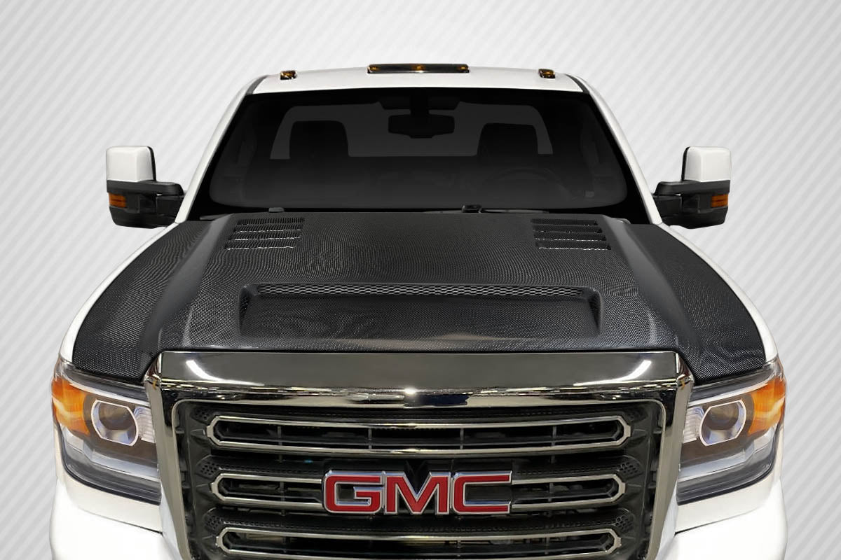 Carbon Creations RKS Hood Compatible With 2015-2019 GMC Sierra - 1 Piece - 116051