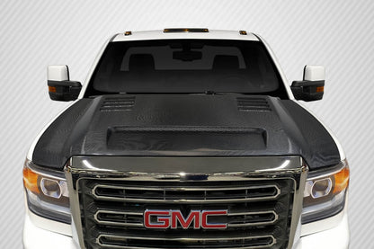 Carbon Creations RKS Hood Compatible With 2015-2019 GMC Sierra - 1 Piece - 116051