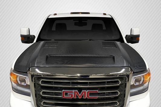 Carbon Creations RKS Hood Compatible With 2015-2019 GMC Sierra - 1 Piece - 116051