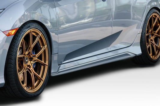 Extreme Dimensions Duraflex Type M Side Skirts Splitters Compatible With 2016-2021 Honda Civic 4DR - 2 Piece - 116066