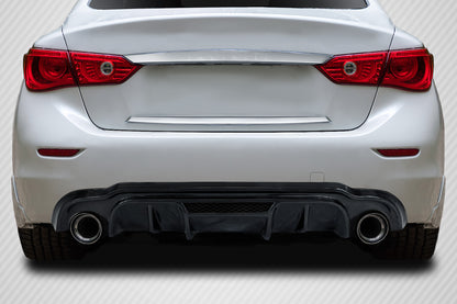 Carbon Creations Lighspeed Rear Lip Add On Spoiler Compatible With 2014-2017 Infiniti Q50 - 1 Piece - 116082