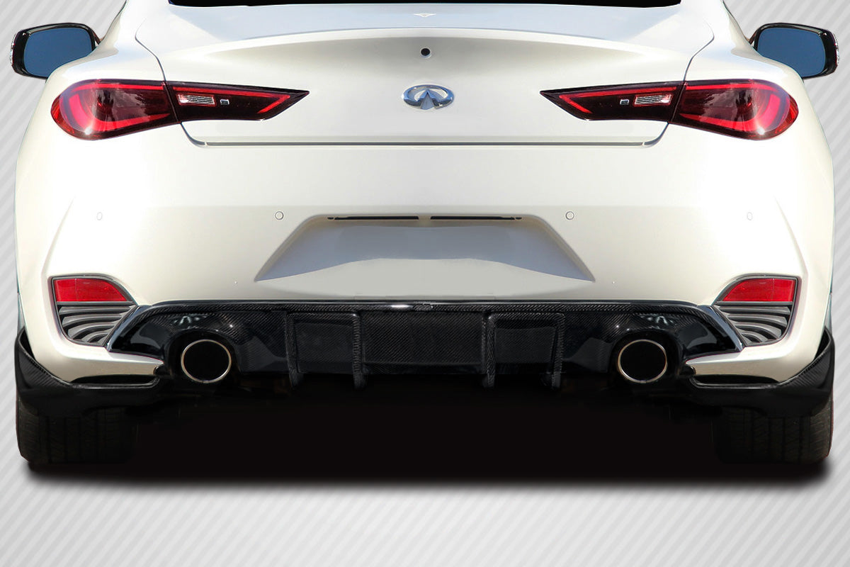 Carbon Creations J Spec Rear Diffuser Compatible With 2017-2022 Infiniti Q60 - 3 Piece - 116088
