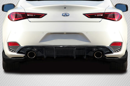 Carbon Creations J Spec Rear Diffuser Compatible With 2017-2022 Infiniti Q60 - 3 Piece - 116088