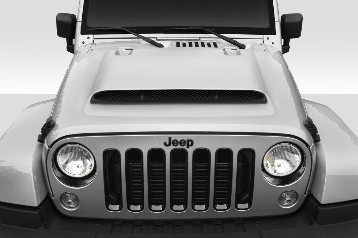 Extreme Dimensions Duraflex Demon Look Hood Compatible With 2007-2018 Jeep Wrangler JK - 1 Piece - 116091