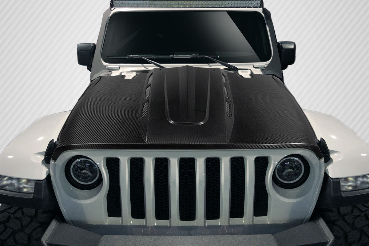 Carbon Creations Energy Hood Compatible With 2019-2023 Jeep Wrangler JL Gladiator JT - 1 Piece - 116092