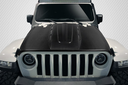 Carbon Creations Energy Hood Compatible With 2019-2023 Jeep Wrangler JL Gladiator JT - 1 Piece - 116092