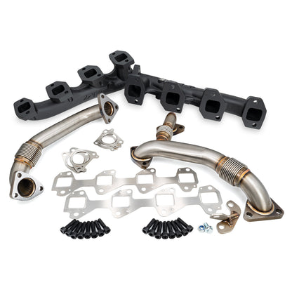 GM 6.6L Duramax High-Flow Exhaust Manifolds and Up-Pipes Kits ppepower