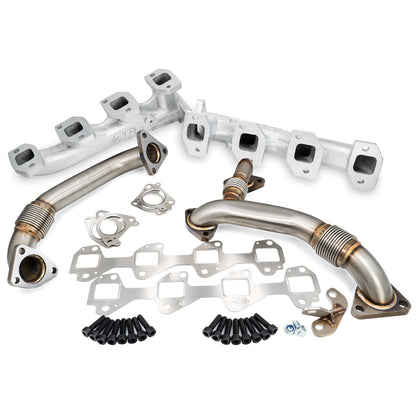 GM 6.6L Duramax High-Flow Exhaust Manifolds and Up-Pipes Kits ppepower