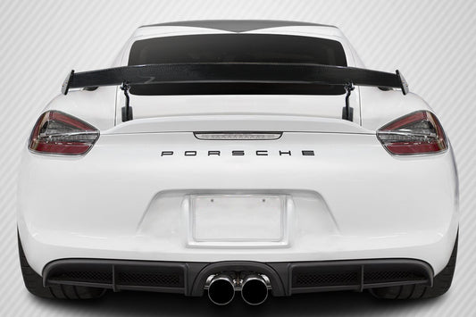 Carbon Creations GT4 Look Rear Wing Spoiler Trunk Lid Spoiler Compatible With 2014-2023 Cayman 718 - 3 Piece - 116140