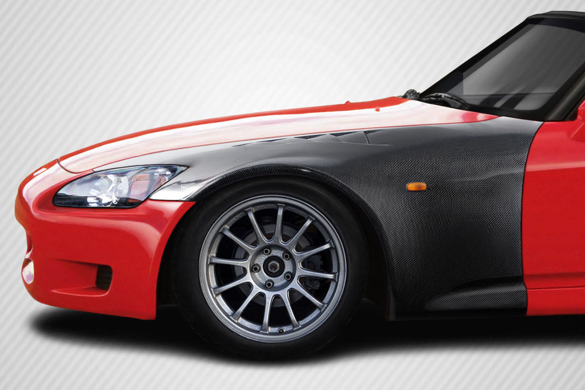Carbon Creations EVS Front Fenders Compatible With 2000-2009 Honda S2000 - 2 Piece - 116254