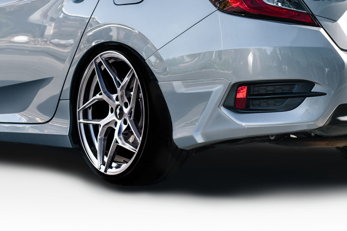 Extreme Dimensions Duraflex HFP Look Rear Lip Add On Spoiler Compatible With 2016-2021 Honda Civic 4DR - 2 Piece - 116279