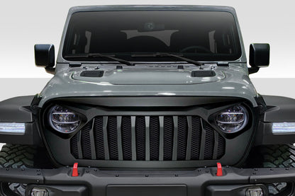 Extreme Dimensions Duraflex Predator Grille Compatible With 2019-2023 Jeep Wrangler JL Gladiator JT - 1 Piece - 116319
