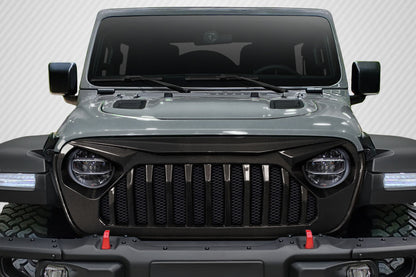 Carbon Creations Predator Grille Compatible With 2019-2023 Wrangler JL Gladiator JT - 1 Piece - 116320