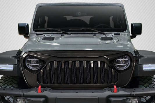 Carbon Creations Predator Grille Compatible With 2019-2023 Wrangler JL Gladiator JT - 1 Piece - 116320