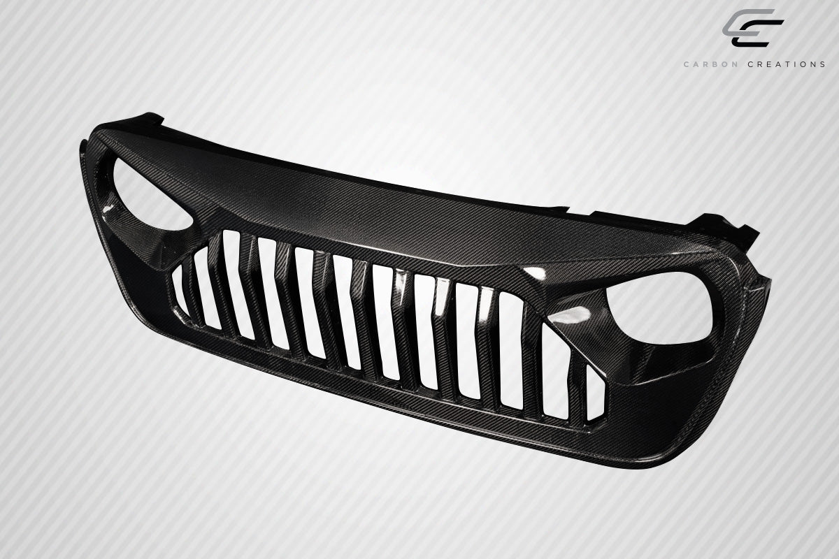 Carbon Creations Predator Grille Compatible With 2019-2023 Wrangler JL Gladiator JT - 1 Piece - 116320