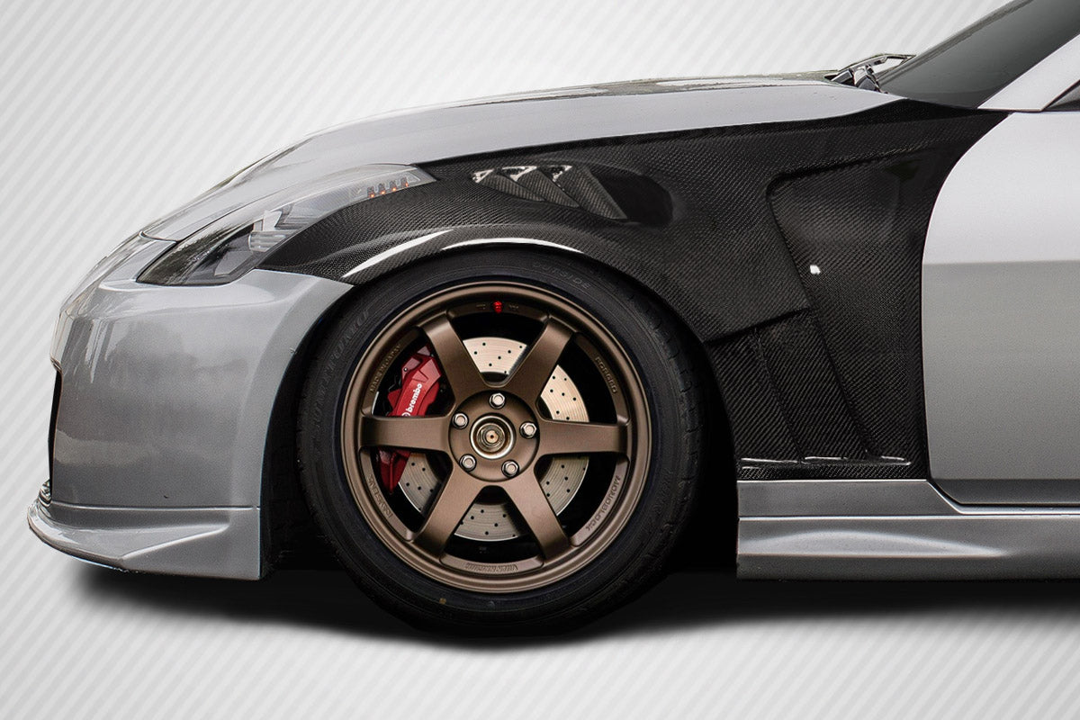 Carbon Creations AMS GT3 Front Fenders Compatible With 2003-2008 Nissan 350Z - 2 Piece - 116324
