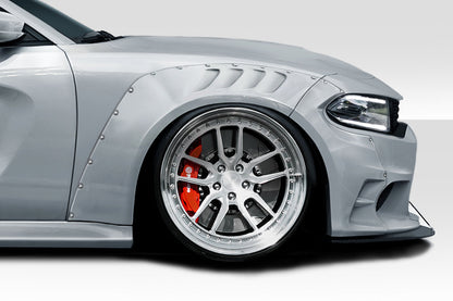 Extreme Dimensions Duraflex SKS Wide Body Front Fenders Flares Compatible With 2015-2023 Dodge Charger - 4 Piece - 116355