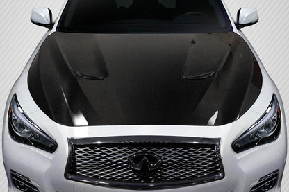 Carbon Creations S Concept Hood Compatible With 2014-2023 Infiniti Q50 - 1 Piece - 116367