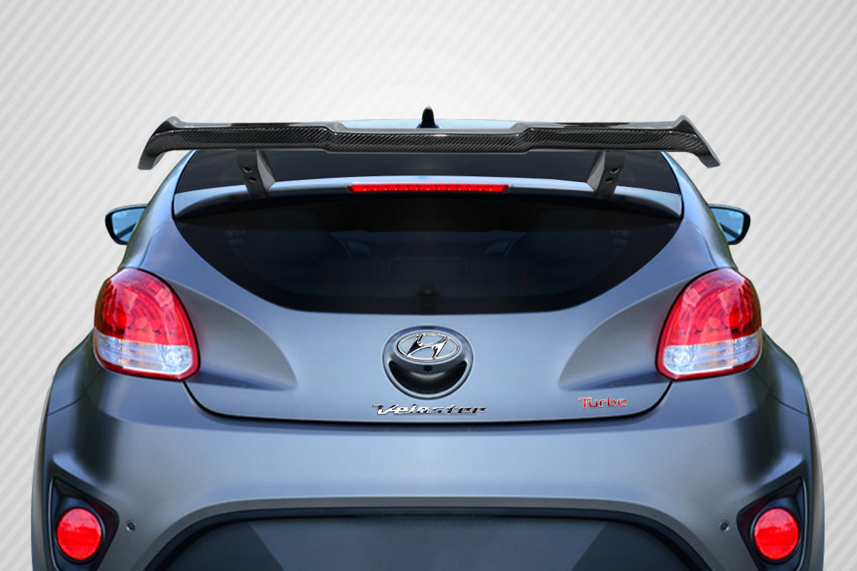 Carbon Creations MR Wing Spoiler Compatible With 2012-2017 Hyundai Veloster - 3 Piece - 116451