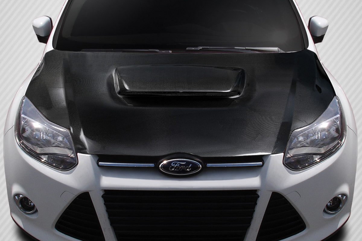 Carbon Creations Ram Air Hood Compatible With 2012-2014 Ford Focus - 1 Piece - 116491