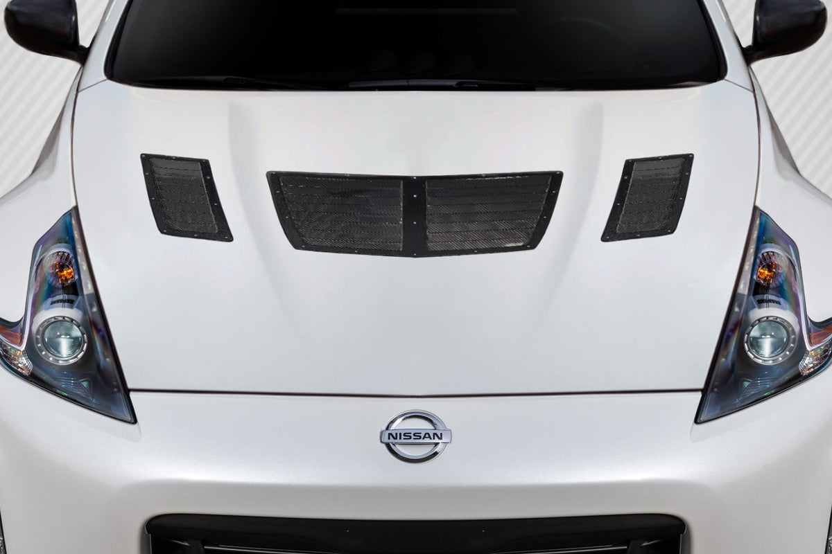 Carbon Creations GT1 Hood Vents Compatible With 2009-2020 Nissan 370Z Z34 - 3 Piece - 116509