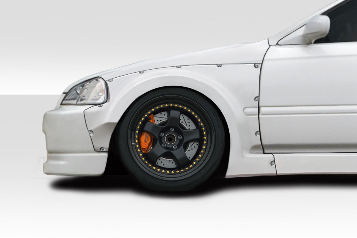 Extreme Dimensions Duraflex MMR Front Fenders Flare Compatible With 1996-2000 Honda Civic - 2 Piece - 116512