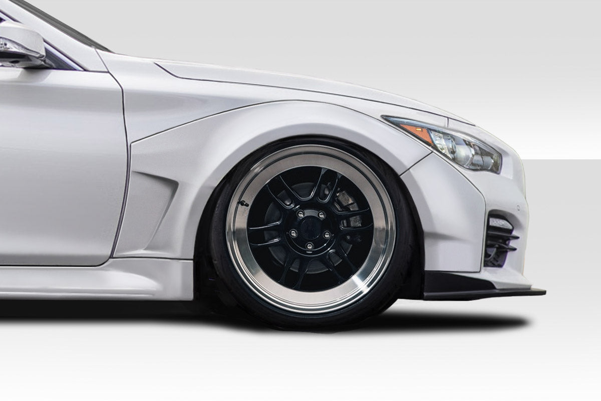 Extreme Dimensions Duraflex Redline Wide Body Front Fenders Flares Compatible With 2014-2023 Infiniti Q50 - 4 Piece - 116523
