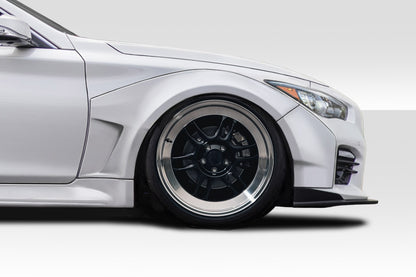 Extreme Dimensions Duraflex Redline Wide Body Front Fenders Flares Compatible With 2014-2023 Infiniti Q50 - 4 Piece - 116523